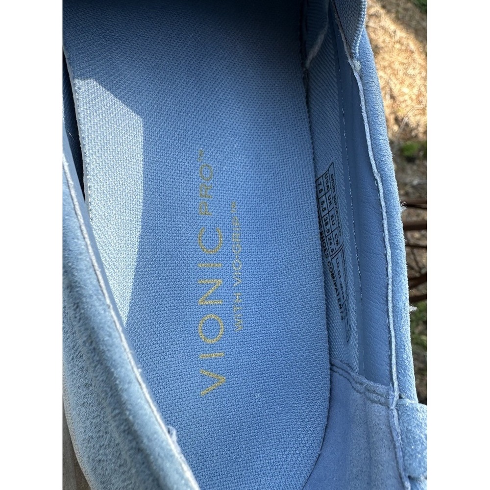 Vionic Mahoney Avery Pro Slip On Shoes Women Size 7.5‎ Arch Support Blue Suede - Picture 5 of 6